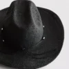 Cowboyhut aus Stroh mit Besatz Cowboyhut aus Stroh mit Besatz