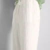 Crinkle-Hose mit geradem Bein
