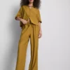 Crinkle-Hose mit weitem Bein Crinkle-Hose mit weitem Bein