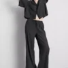 Crinkle-Hose mit weitem Bein Crinkle-Hose mit weitem Bein