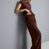 Crinkle-Hose mit weitem Bein Crinkle-Hose mit weitem Bein
