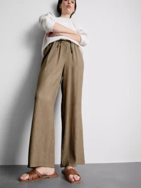 Crinkle-Hose mit weitem Bein