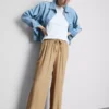 Crinkle-Hose mit weitem Bein Crinkle-Hose mit weitem Bein