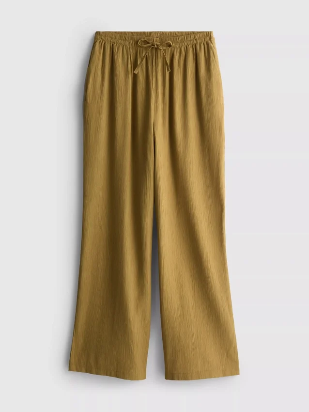 Crinkle-Hose mit weitem Bein Crinkle-Hose mit weitem Bein