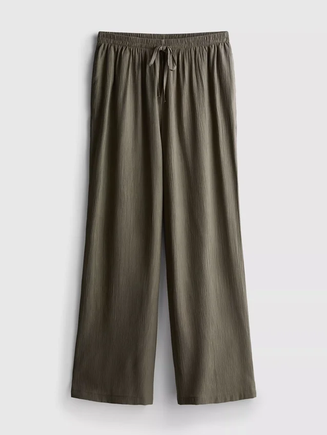Crinkle-Hose mit weitem Bein Crinkle-Hose mit weitem Bein
