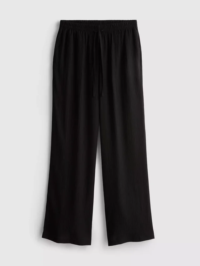 Crinkle-Hose mit weitem Bein Crinkle-Hose mit weitem Bein