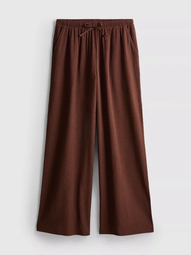 Crinkle-Hose mit weitem Bein Crinkle-Hose mit weitem Bein