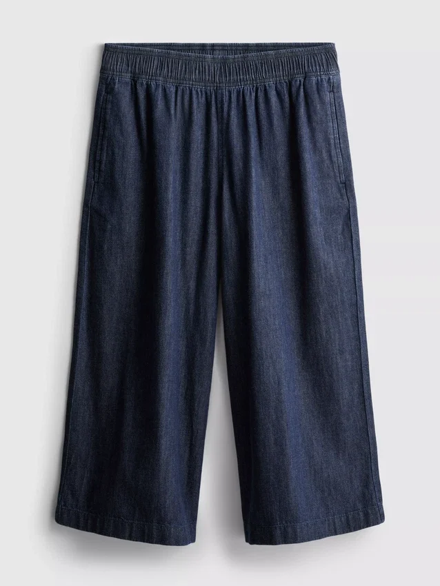 Culotte-Jeans mit weitem Bein Culotte-Jeans mit weitem Bein