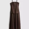 Das Midi-Kleid aus Leinenmischung mit Stufenschnitt von The Edit Das Midi-Kleid aus Leinenmischung mit Stufenschnitt von The Edit