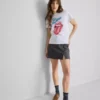 Das Rolling-Stones-Baumwoll-T-Shirt mit Grafikprint