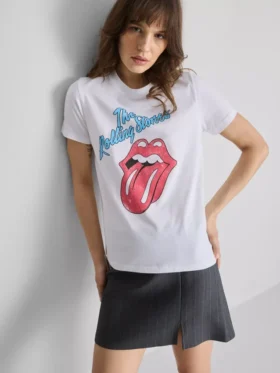 Das Rolling-Stones-Baumwoll-T-Shirt mit Grafikprint