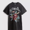 Das T-Shirt-Kleid mit Rolling-Stones-Motiv Das T-Shirt-Kleid mit Rolling-Stones-Motiv