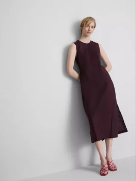 Das „The Edit“ – ärmelloses Midi-Kleid aus Leinen
