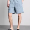 Denim-Shorts mit strukturiertem Kordelzug Denim-Shorts mit strukturiertem Kordelzug