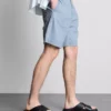 Denim-Shorts mit strukturiertem Kordelzug Denim-Shorts mit strukturiertem Kordelzug