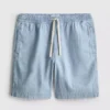 Denim-Shorts mit strukturiertem Kordelzug Denim-Shorts mit strukturiertem Kordelzug
