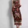 Der bedruckte Midirock aus Leinenmischung von The Edit Der bedruckte Midirock aus Leinenmischung von The Edit