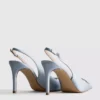 Diamanta-Satin-High Heels mit spitzer Zehenpartie