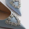 Diamanta-Satin-High Heels mit spitzer Zehenpartie