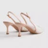 Diamanta Slingback-High Heels mit Kunstperlen