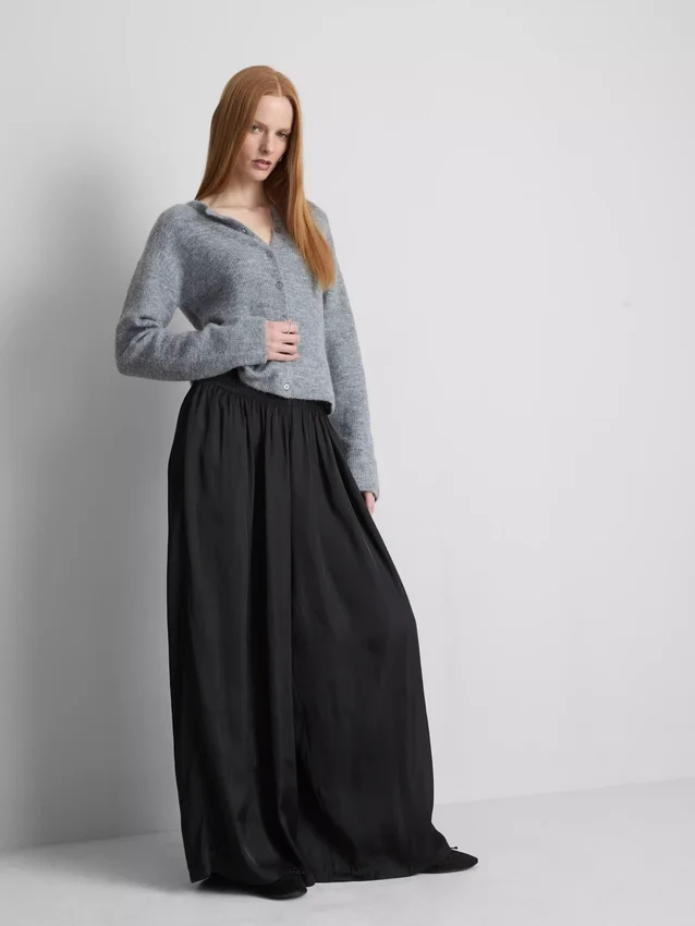 Die „The Edit“ Satin-Hose mit weitem Bein Die „The Edit“ Satin-Hose mit weitem Bein