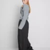 Die „The Edit“ Satin-Hose mit weitem Bein Die „The Edit“ Satin-Hose mit weitem Bein
