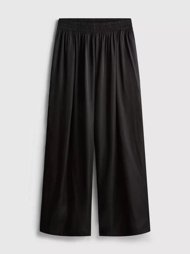 Die „The Edit“ Satin-Hose mit weitem Bein Die „The Edit“ Satin-Hose mit weitem Bein