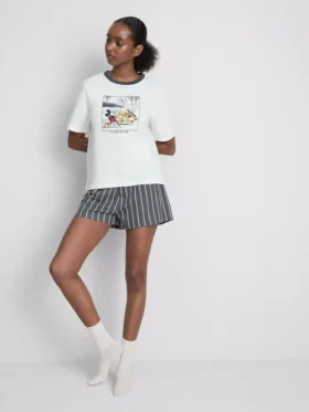 Disney-Kurzschlafanzug mit Mickey-Mouse-Motiv