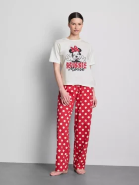 Disney Minnie-Mouse-Schlafanzug aus Baumwolle mit Aufdruck