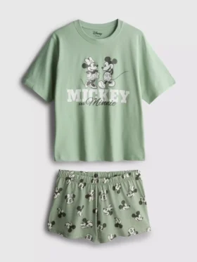 Disney-Schlafanzug mit Mickey- und Minnie-Maus-Motiv