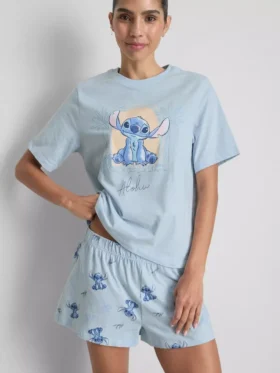 Disney Stitch Baumwoll-Schlafanzug mit Grafikprint