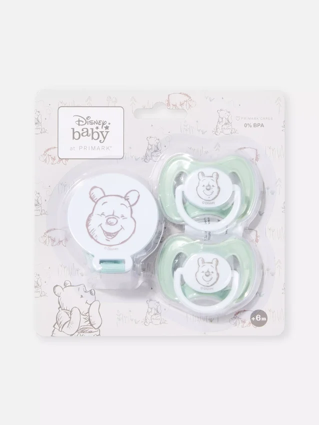 Disneys Winnie-Puuh-Schnuller- und Halter-Set Disneys Winnie-Puuh-Schnuller- und Halter-Set