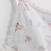 Dobby-Baumwoll-Schlafanzug-Top mit Blumenmuster Dobby-Baumwoll-Schlafanzug-Top mit Blumenmuster