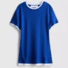 Doppellagiges T-Shirt mit Rundhalsausschnitt Doppellagiges T-Shirt mit Rundhalsausschnitt