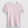 Doppellagiges T-Shirt mit Rundhalsausschnitt Doppellagiges T-Shirt mit Rundhalsausschnitt