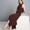 Drapiertes Jersey-Top mit einer Schulter Drapiertes Jersey-Top mit einer Schulter