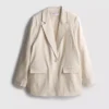 Einreihiger Blazer aus Leinenmischung Einreihiger Blazer aus Leinenmischung
