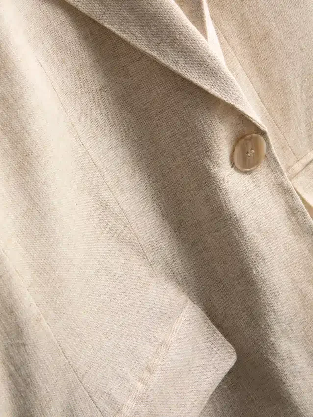 Einreihiger Blazer aus Leinenmischung Einreihiger Blazer aus Leinenmischung