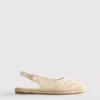 Espadrille-Sandalen mit Fersenriemen