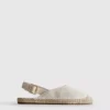 Espadrille-Sandalen mit Fersenriemen