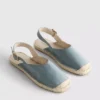 Espadrille-Sandalen mit Fersenriemen