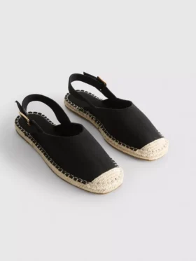 Espadrille-Sandalen mit Fersenriemen