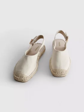 Espadrille-Sandalen mit Fersenriemen