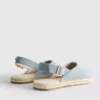 Espadrille-Sandalen mit Fersenriemen