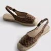 Espadrille-Sandalen mit Fersenriemen