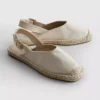 Espadrille-Sandalen mit Fersenriemen