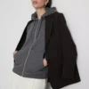 Essential Kapuzenpullover mit durchgehendem Reißverschluss Essential Kapuzenpullover mit durchgehendem Reißverschluss