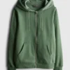Essential Kapuzenpullover mit durchgehendem Reißverschluss Essential Kapuzenpullover mit durchgehendem Reißverschluss