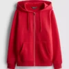 Essential Kapuzenpullover mit durchgehendem Reißverschluss Essential Kapuzenpullover mit durchgehendem Reißverschluss