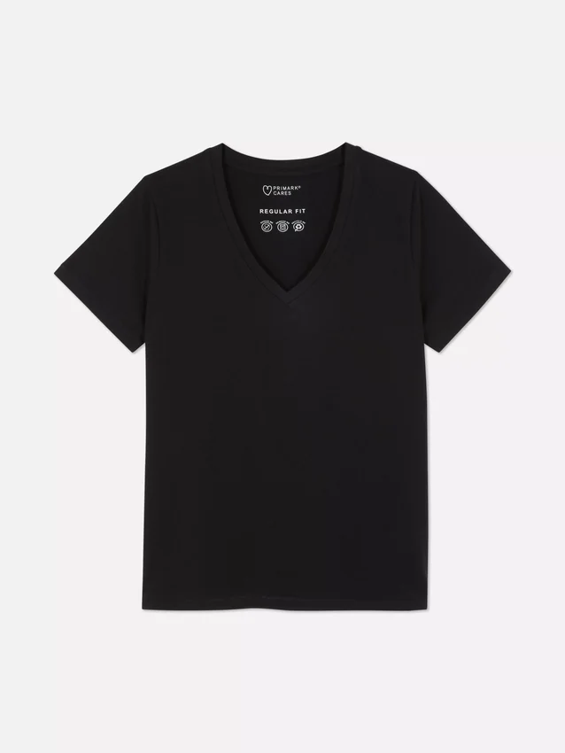Essential T-Shirt mit V-Ausschnitt Essential T-Shirt mit V-Ausschnitt